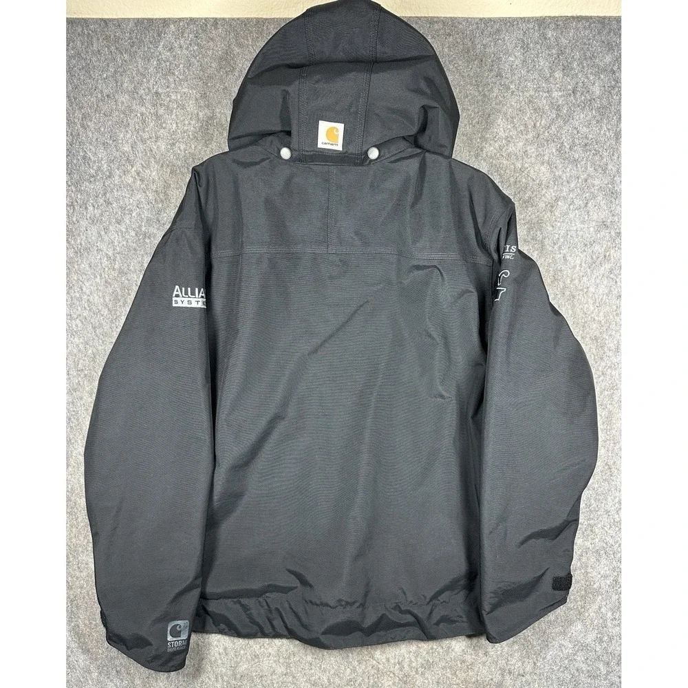 Carhartt J162 001 Shoreline Jacket Mens Large Black Storm Defender Hooded